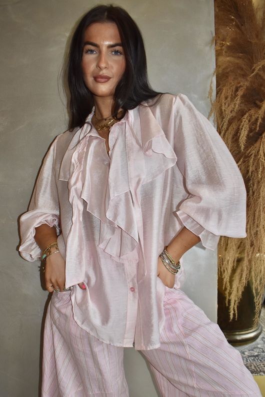 Regency Ruffle Blouse Rosewater /10 pre order 1 week 